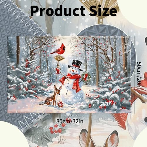 Giwawa Winter Snowman Bath Rug 32x20 Inch - Image 5