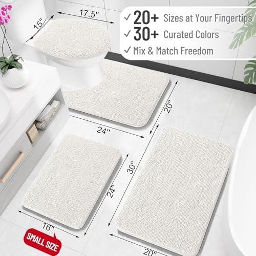 OLANLY Bathroom Rugs 35x24, Extra Soft Absorbent Chenille Bath Rugs - Image 2
