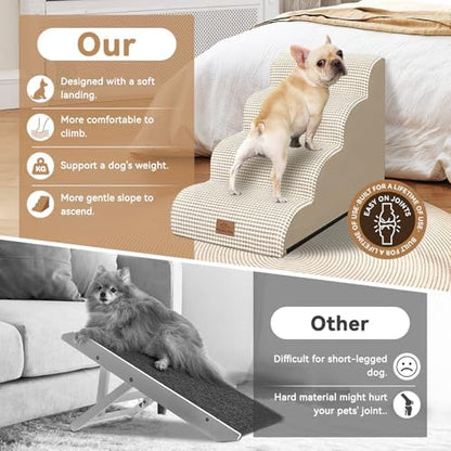 Zerbuger Dog Ramp and Stairs for Bed, Nonslip Cover - Image 6