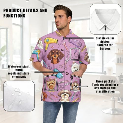 Work Smock for Pet Groomers, Professional Design Water & Hair Proof - Image 6