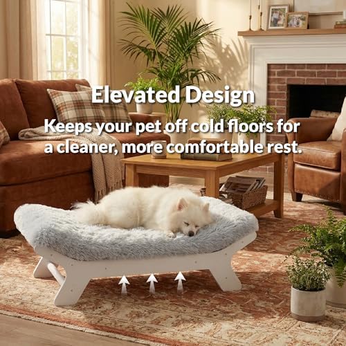 Muihood Elevated Wood Dog Bed Frame - Image 2