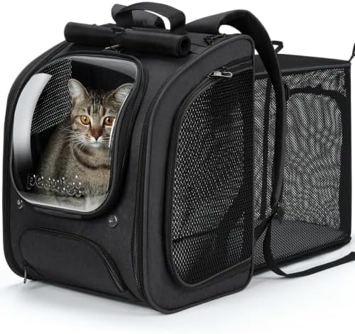 Pecute Cat Backpack Carrier, Cat Bubble, 12.6" L x 10.2" W x 16.5" H by pecute