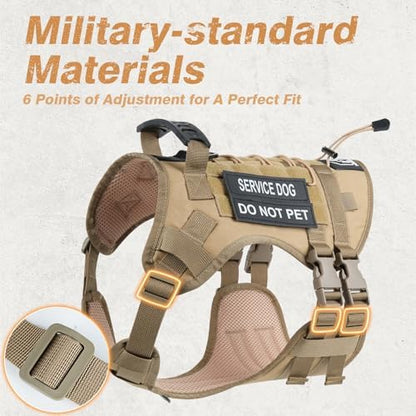No Pull Tactical Dog Harness Small Sized Dog, Service Dog Vest - Image 5