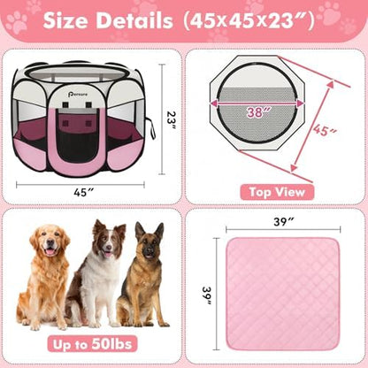 Persure Dog Cat Playpen Tent Crate Cage - Image 2