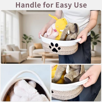 Small Woven Dog Toy Basket - Image 6