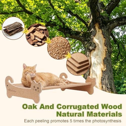 Cork Cat Scratcher Bed 2in1 Larger-Scratching Post-Cat Furniture - Image 3
