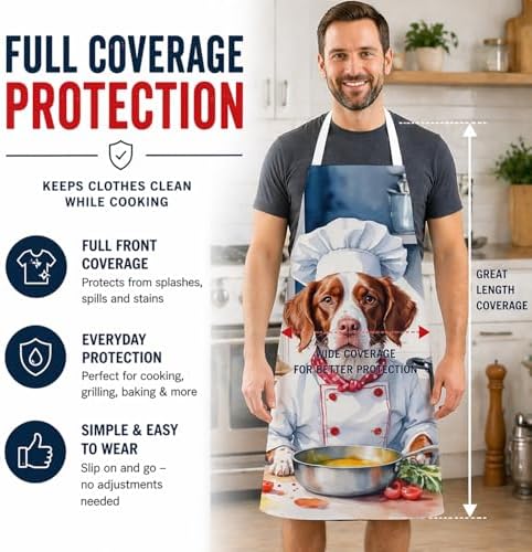 Caroline's Treasures Brittany Spaniel The Chef Apron Cooking Kitchen Server - Image 3