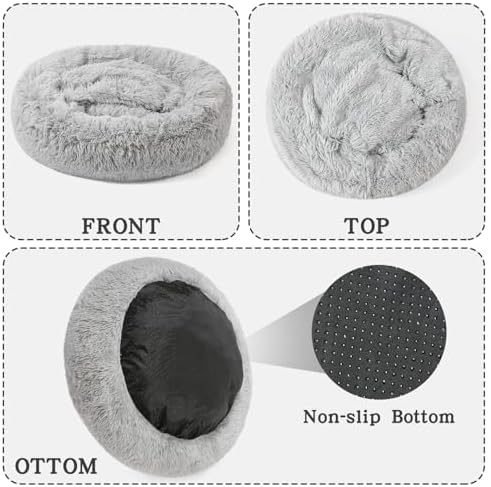 NOYAL Calming Donut Dog Bed, Hooded Cave - Image 6