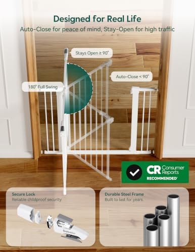 Babelio 26-40" Pressure Mounted Baby Gate - Image 4