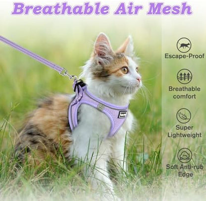 Cat Harness and Leash for Walking Escape Proof, Adjustable Kitten Vest Harness - Image 3