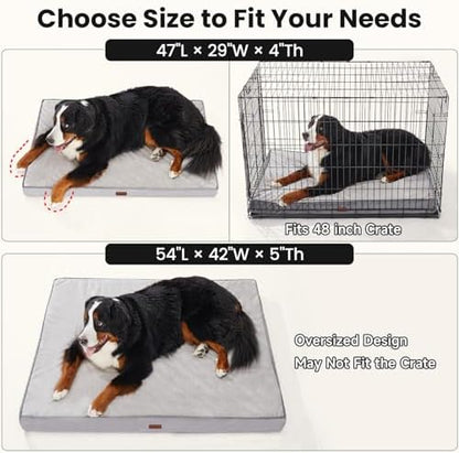 OhGeni Orthopedic Waterproof Large Dog Bed, Memory Foam, 54 inch - Image 2