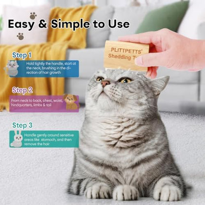 Cat Brush for Shedding, Deshedding Grooming Tool for Samll pets - Image 3