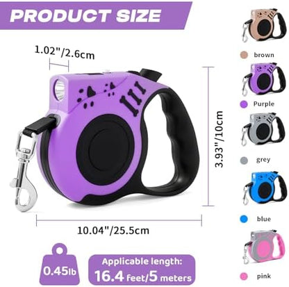 Retractable Dog Leash with USB Rechargeable Flashlight - Image 3