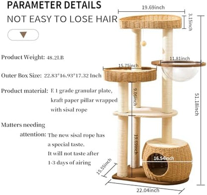 Modern Cat Tree for Large Cats, Sturdy Design - Image 7