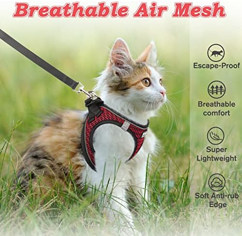 Cat Harness and Leash for Walking Escape Proof, Adjustable Kitten Vest Harness - Image 4