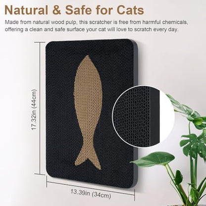 Ownpets Wall Cat Scratcher, Cute Vertical Cat Scratching Board, Wall Mounted - Image 2