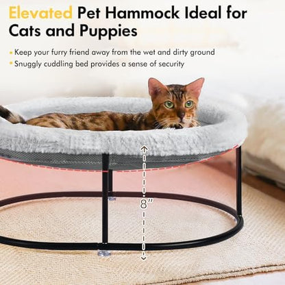 Zoratoo Elevated Cat Hammock, Fluffy Cuddle Cat Bed - Image 5