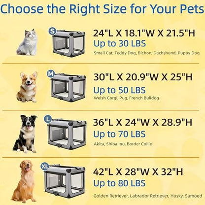 Simple Deluxe Collapsible 24 Inch Dog Crate - Image 5