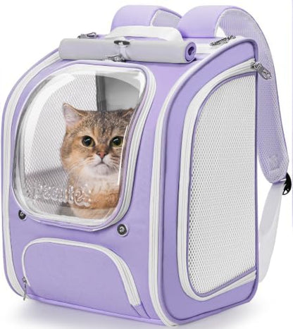 Pecute Cat Backpack Carrier, Large Space Cat Bubble Backpack, Light Purple by pecute