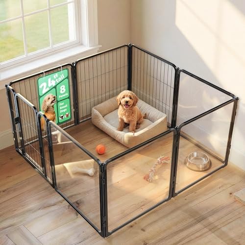 FXW AuraSpace Pro Acrylic & Wire Mesh Indoor Dog Playpen, 8 Panels by FXW