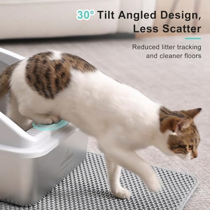 AIPERRO Stainless Steel Litter Box | XL Enclosed Cat Litter Boxes - Image 5