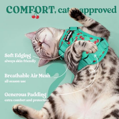 rabbitgoo Cat Harness and Leash Set, Escape Proof Vest, Cherry Grove - Image 4