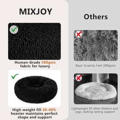 MIXJOY Orthopedic Dog Bed Comfortable Donut Cuddler Round Pet Beds Ultra Soft - Image 5
