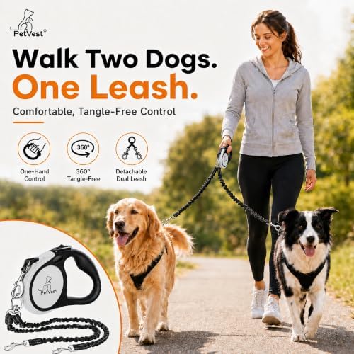Dual Retractable Dog Leash, 10 FT Tangle-Free Leash - Image 5
