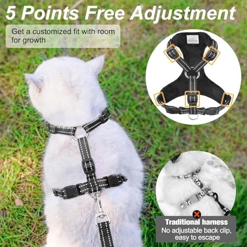 BEAUTYZOO Cat Harness and Leash Set, Escape Proof and Adjustable - Image 4
