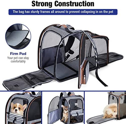 Large Cat Backpack Carrier Expandable Pet Carrier Backpack - Image 3