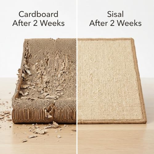 Cat Scratcher Mat, Jute Border, Sofa & Floor Protector, 23.6x15.7in - Image 2