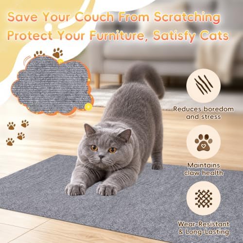 Cat Scratch Furniture Protector, Self-Adhesive Cat Couch Protector - Image 2