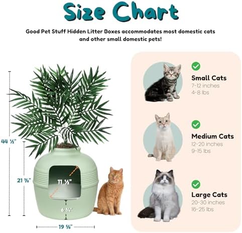 Good Pet Stuff Original Hidden Litter Box Planter, Decorative Cat Litter - Image 6