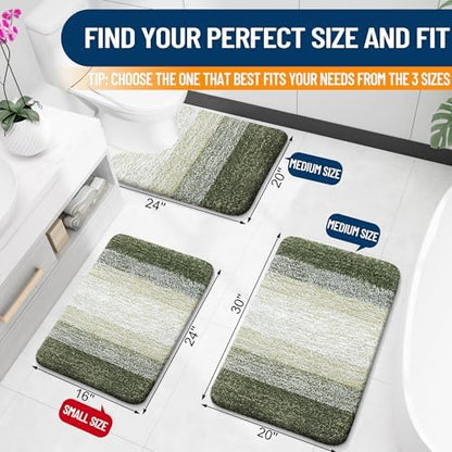 OLANLY Large Bathroom Rugs 60x40, Extra Soft Absorbent Microfiber Bath Rugs - Image 2