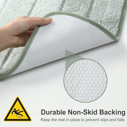 Kmson 2 Piece Ombre Bath Mat Set - Image 3
