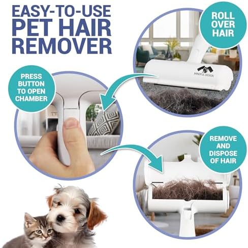 Mindful Design Roller Pet Hair Remover and Reusable Lint Roller - Image 3