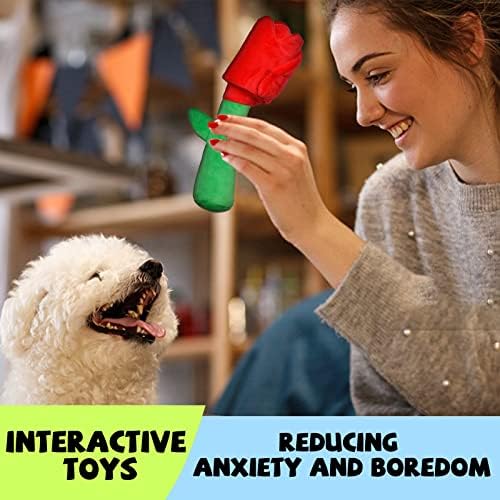lilfrd Rose Valentines Day Dog Toy, Squeaky Crinkle Puzzle Gift - Image 6