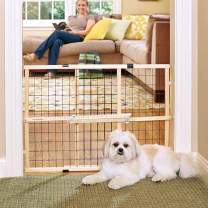 MYPET Wire Mesh Dog Gate: 26.5"-42" Wide Pressure Mounted - Image 2
