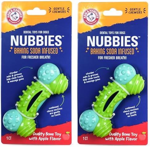 Arm & Hammer Nubbies Duality Bone Dental Dog Chew Toy, Apple Flavor by ArmHammer