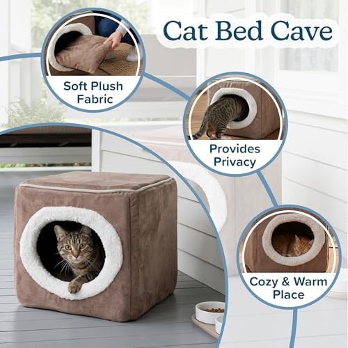 Cat House - Indoor Bed with Removable Foam Cushion - Cat Cave - Image 3