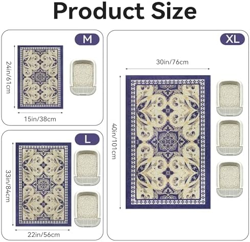 Cat Litter Mat, Waterproof & Non-Slip Backing, Litter Box Catcher, Soft on - Image 6