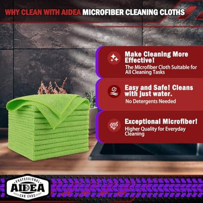 AIDEA Microfiber Cleaning Cloth-20PK, Microfiber Towels - Image 2