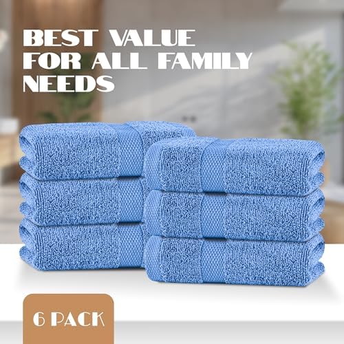 Wealuxe Light Blue Hand Towels 16x27 - Image 4