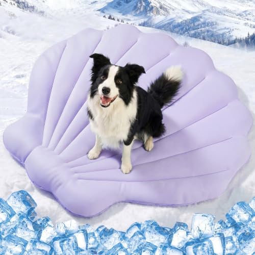 Q-Max>0.5 Dog Cooling Mat 40''×40'', Shell Purple by Tivray