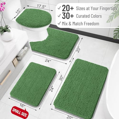 OLANLY Bathroom Rugs 32x20, Extra Soft Absorbent Chenille Bath Rugs - Image 2