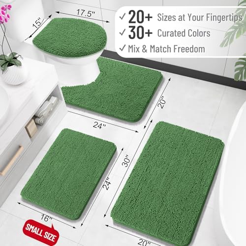 OLANLY Large Bathroom Rugs 59x35, Extra Soft Absorbent Chenille Bath Rugs - Image 2