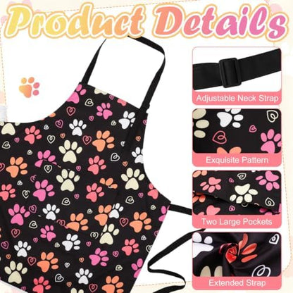 2 Pcs Dog Grooming Apron with 2 Pockets, Dog Grooming Smock - Image 3