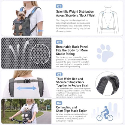 Yalikop 8-10kg Dog Carrier Backpack Front Facing Dog Carrier Backpack - Image 6