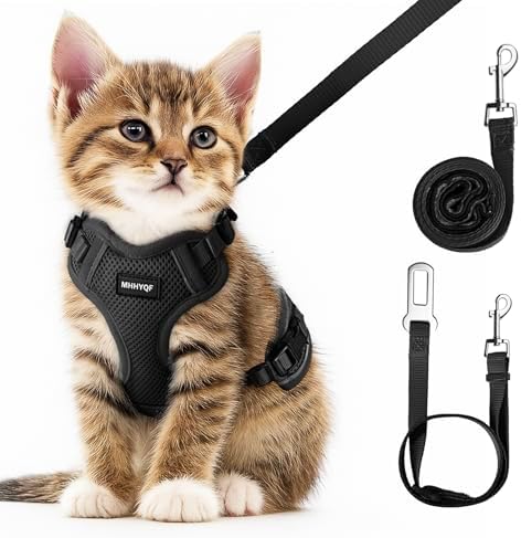 Cat Harness and Leash Set for Walking Escape Proof, Improved Four Place by Unknown