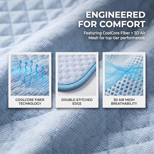 Dog Cooling Mat for cats Medium Pets, Gel Free Ice Silk Self Cooling Pad - Image 4